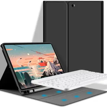 Caz Creion cu Tastatura Pentru Apple iPad Pro 11 inch 2020 2018 Piele PU Tabletă USA Detasabila Bluetooth Tastatură Caz