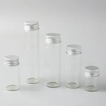 Reîncărcabile Goale Sticle Mici din Aluminiu Cu Capac cu filet 15cc 1/2 oz-2oz pahar Transparent, Clar e Proba de lichid Sticla 30buc