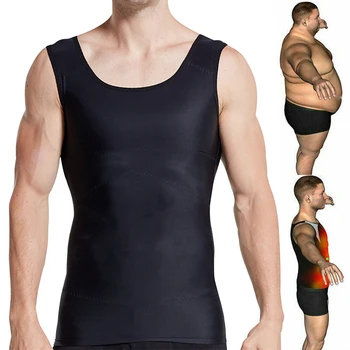 Oamenii Body Shaper Mare Întindere Dublu Strat Corset ioni negativi Corp Slăbire Talie Compresie Corsete corset Vesta Rezervor