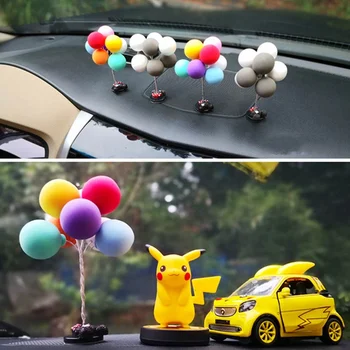 1 Buc Multicolor Minunat Balon Drăguț Auto Ornamente Decor Masina Mini Consola De Bord Decor Interior Auto Consumabile