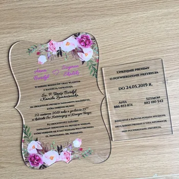 Fierbinte Vinde Invitatii de Nunta cu Flori Colorate de Imprimare Personalizate de Imprimare Text de Favoarea Nunta Invitatii