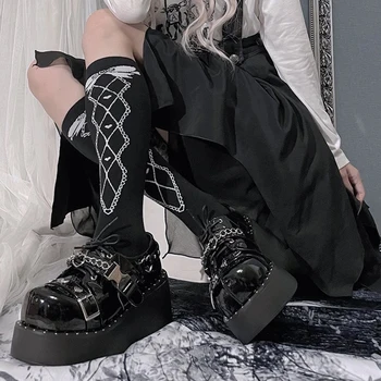 Punk Gotice Platforma Pantofi Femei Cârlig Buclă la Modă Stradă Pompe de Femei Patend Piele Japonez Harajuku
