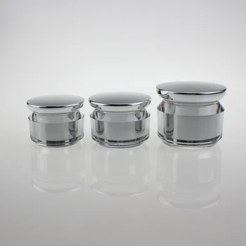 Argint Plastic Acrilic 20g de Lux Cosmetice Borcan de Sticlă de Înaltă Calitate