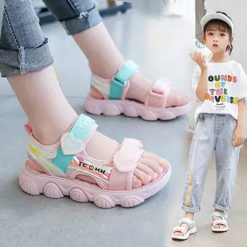 Fete Sandale pentru Copii Pantofi de Plaja si 2022 Vara Noi Usoare Printesa Pantofi cu Talpă Moale Prințesă Drăguț Sandale