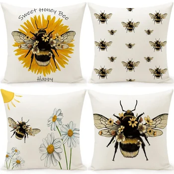 Albine Pernă Acoperă 18X18 Set De 4 Acoperă Pernă Fermă Perne Caz Primăvară Decoratiuni Pentru Canapea Decor