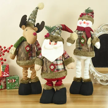 Păpuși Crăciun Ornament Ren, Om De Zăpadă Moș Crăciun În Picioare Papusa Crăciun Fericit Decor De Crăciun, Crăciun Fericit, Anul Nou, Cadouri