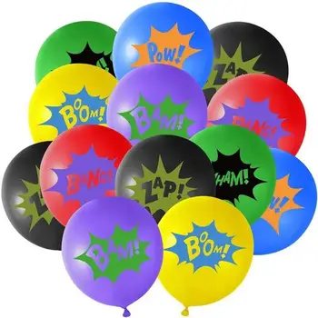 10buc Boom Erou Baloane Latex, Baloane Petrecere de Aniversare pentru Copii Decor Copil de Dus Baloane