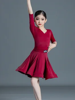 Copiii latină spectacol de dans rochie fete de primăvară și de vară de formare rochie nouă competiție de dans rochie nouă 2022