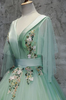 zâna verde broderie butterly maneca cosplay rochie de bal medieval rochie Renașterii rochie de regina Victorian/ Belle de Minge