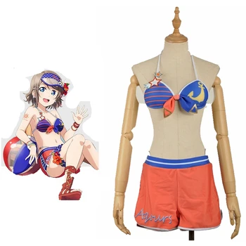 Unisex Anime Pentru ca iubesc viata Watanabe Ai Costume Cosplay iubesc viata! costume de baie costume de baie Bikini Set