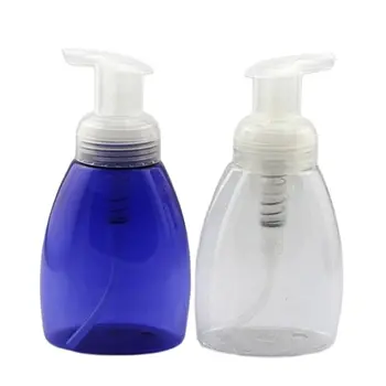 250ML albastru/transparent spumare sticla PET flacon cu dispenser pompa de spumare poate fi folosit pentru ambalaje cosmetice