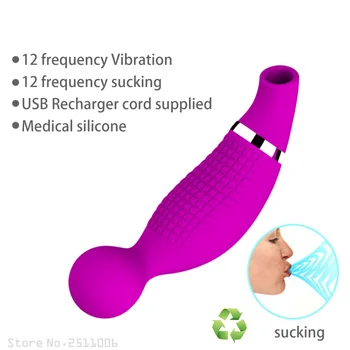 12 sucktion 12 vibrații reîncărcabilă Biberon Fraier Clitoris Pizde Pompa de Silicon g spot vibrator stimulator clitoris Sex Oral Jucărie