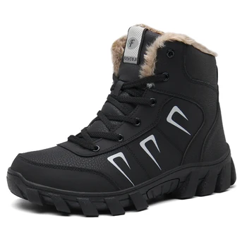 DAFENP Moda Anti-Alunecare Dantela-Up Cizme de Zapada de Mens Cald în aer liber Pantofi Sport pentru Femei Casual Cupluri Bocanci