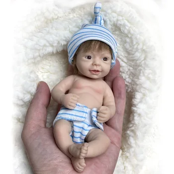 Decompresie jucării 6 Inch Silicon moale Bebe Păpuși Reborn Copil mic in Miniatura Strânge Copilul Pеборн Cиликоновый