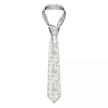 Vintage Ziarul Doodle Cravate Unisex Casual Poliester 8 cm Gât Îngust Cravate pentru Bărbați Costume Accesorii Cravata de Afaceri