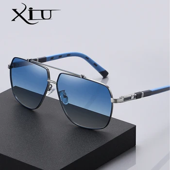 XIU Pilot Retro ochelari de Soare Polarizate Maro de Conducere de Moda de Vara Cool Punk Bărbați Ochelari de Vară în aer liber