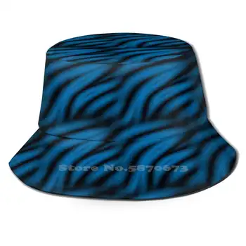 Albastru Și Negru De Design De Artă, Unisex Pescar Pălării Capac Albastru Și Negru De Design De Artă Albastru Negru Model Minunat Unic De Ram