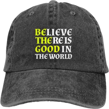 Isus Hristos Cred Că Există Bine În Lume Șepci De Baseball Pentru Bărbați, Femei Din Bumbac Denim Mingea Pălărie Reglabil Trucker Hat Black Hat