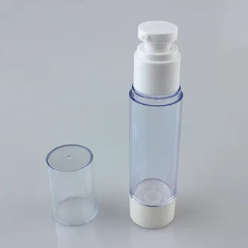 100buc clar airless dozator 50ml sticla de plastic pentru crema/lotiune, esență de ulei pompa airless sticle