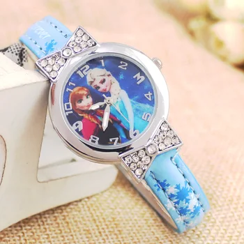 Disney Arc cu Cadran Elsa Frozen Anna Printesa pentru Copii Fetita-Desene animate Ceas papusa accesorii Stras Cuarț ceasuri