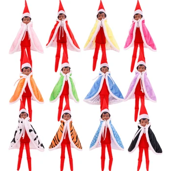 Pentru Elf Papusa Mantie De Crăciun Costum De Pluș Haina Mantie Cald Iarna Haine Papusa Accesorii Jucărie Cadouri Haine Papusa Accesorii
