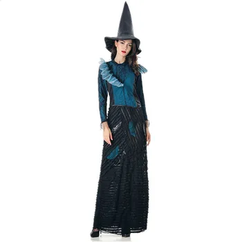 Femeile Deluxe Costum Vrajitoare Halloween Fantasia Petrecere Cosplay Demon Witch Rochie Fancy