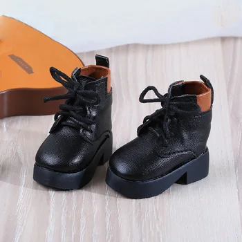 BJD Papusa pantofi adecvate pentru 1/6 dimensiune SD YOSD fete la modă negru Martin cizme din piele 1/6 pantofi papusa accesorii
