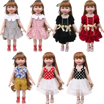 Kawaii Vara Printesa Sling Rochie Set de 18 Inch American Doll și 43CM Copil Nou-născut Fată Cadou Transport Gratuit