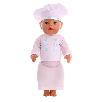 Haine papusa Chef Costumul De 18 Inch American Doll &43cm Copilul Nou-Născut Zaps Papusa Accesorii cel Mai bun Jucărie Pentru Următoarea Generație